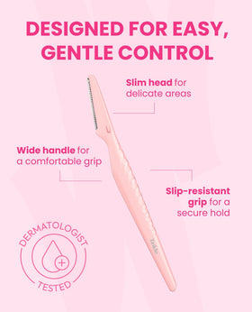 DORCO Tinkle Dermaplaning Tool in use on skin
