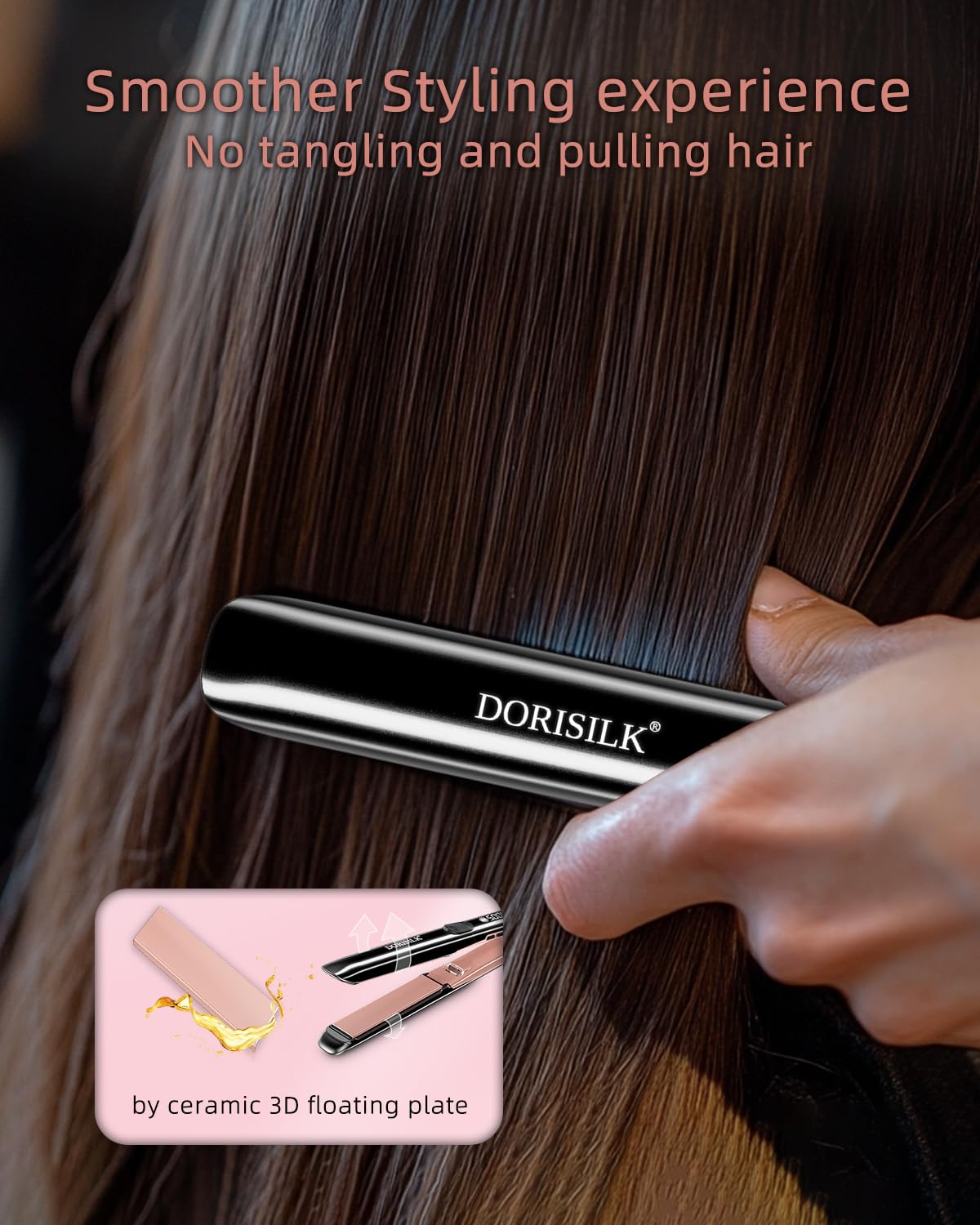 DORISILK flat iron with user-friendly design features