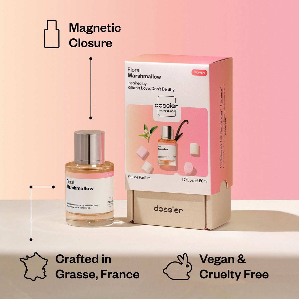 Dossier Floral Marshmallow Eau de Parfum close-up of sprayer