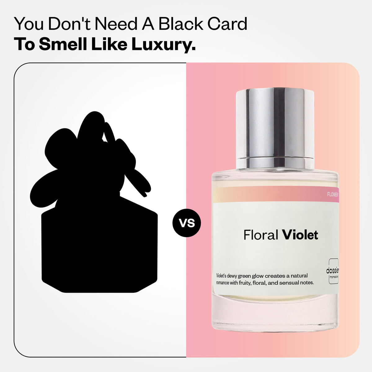 Dossier Floral Violet Eau de Parfum 50ml bottle with packaging