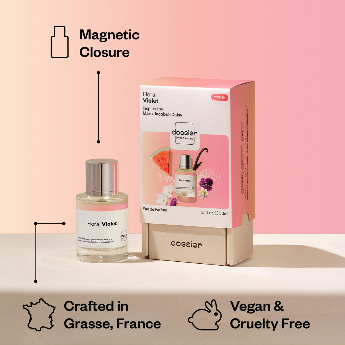 Dossier Floral Violet Eau de Parfum 50ml top view