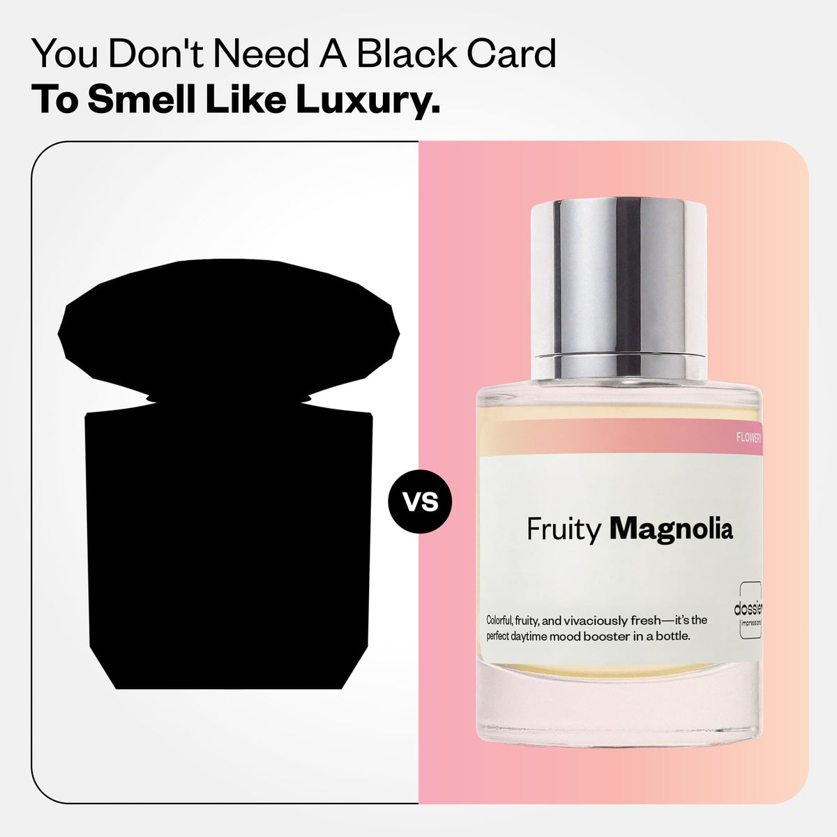 Dossier Fruity Magnolia Eau de Parfum 50ml bottle side view