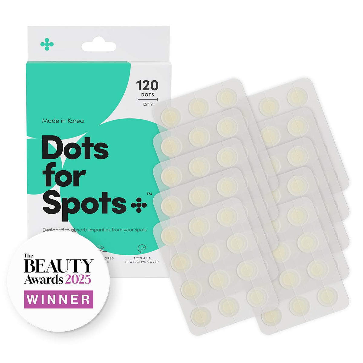 Dots for Spots Acne Pimple Patch 120 count packaging front view
