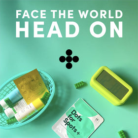 Dots for Spots Acne Pimple Patch applied on face