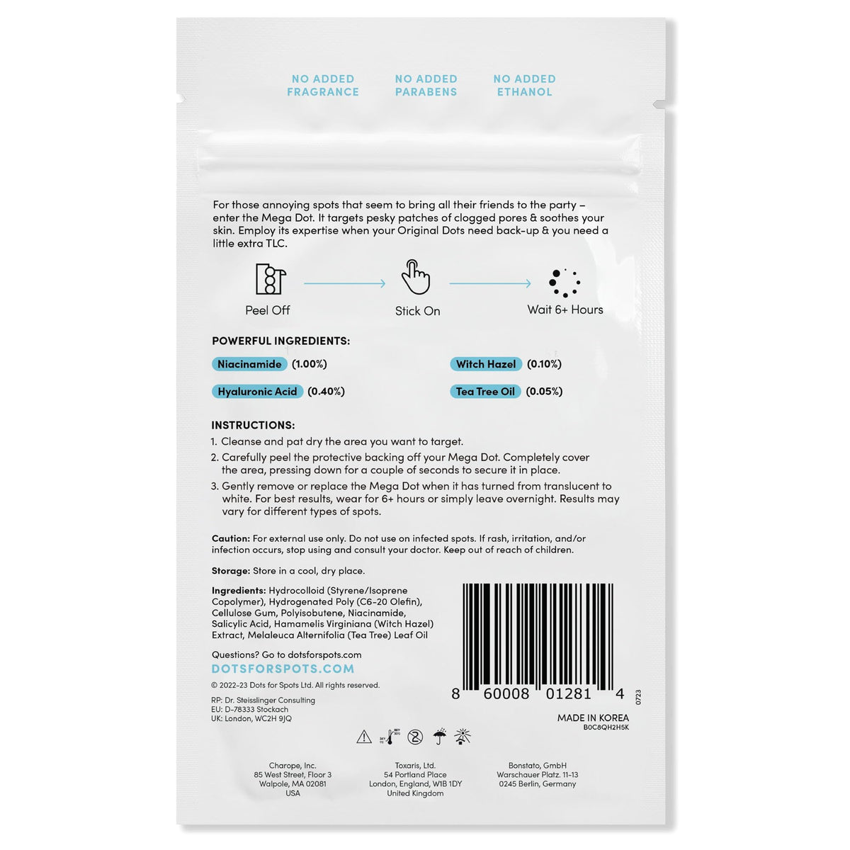 Dots for Spots Pimple Patches with individual patches displayed