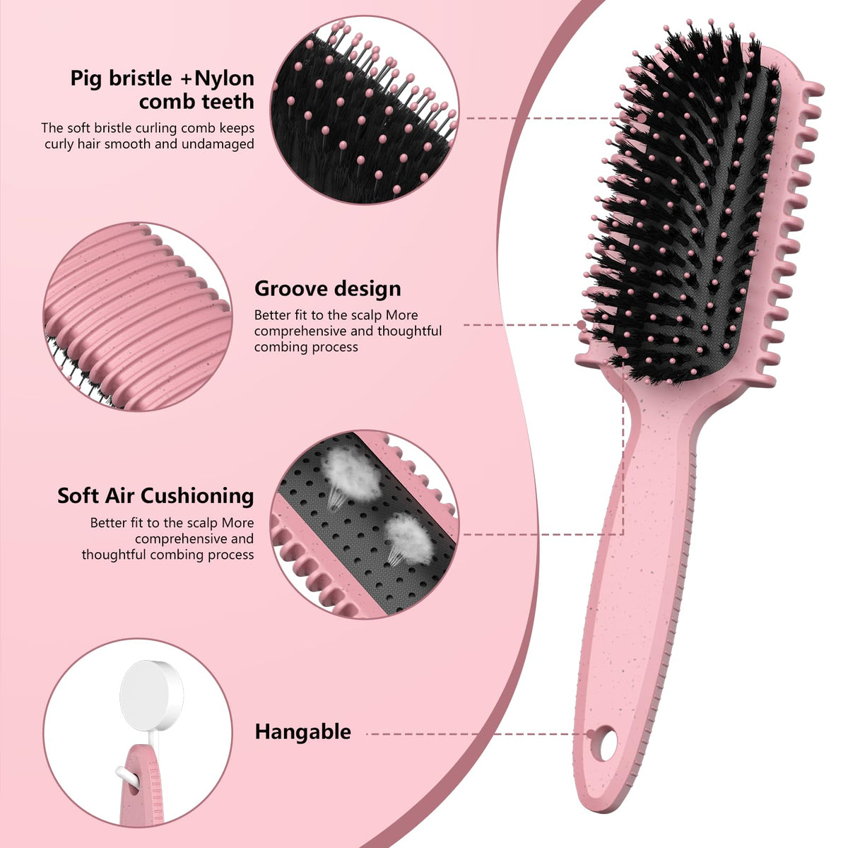 Double edge brush from HEZ Curl Defining Brush Set