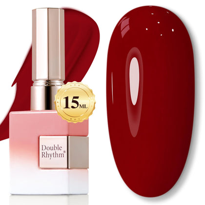 Double Rhythm 15ML Dark Red Gel Polish front view