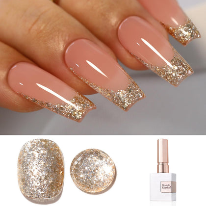 Double Rhythm 15ML Glitter Gel Polish front view