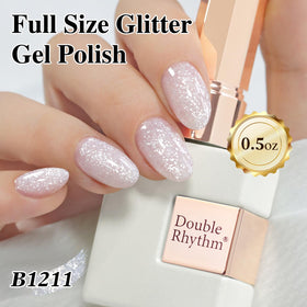 Double Rhythm 15ML Glitter Gel Polish Snow Glitter-B1211 packaging