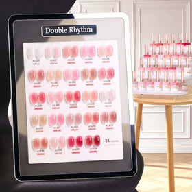 Double Rhythm 28Pcs Gel Nail Polish Set front view with assorted colours