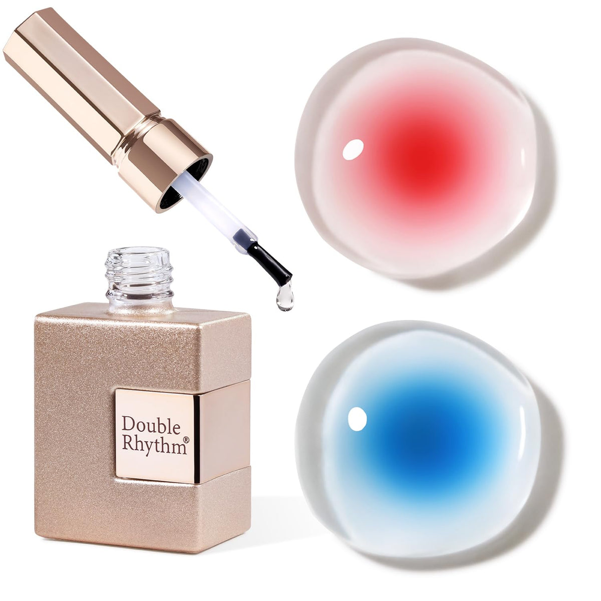 Double Rhythm Blooming Gel Nail Polish 15ML clear bottle front view