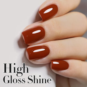Double Rhythm Burgundy Gel Polish 15ML bottle with brush