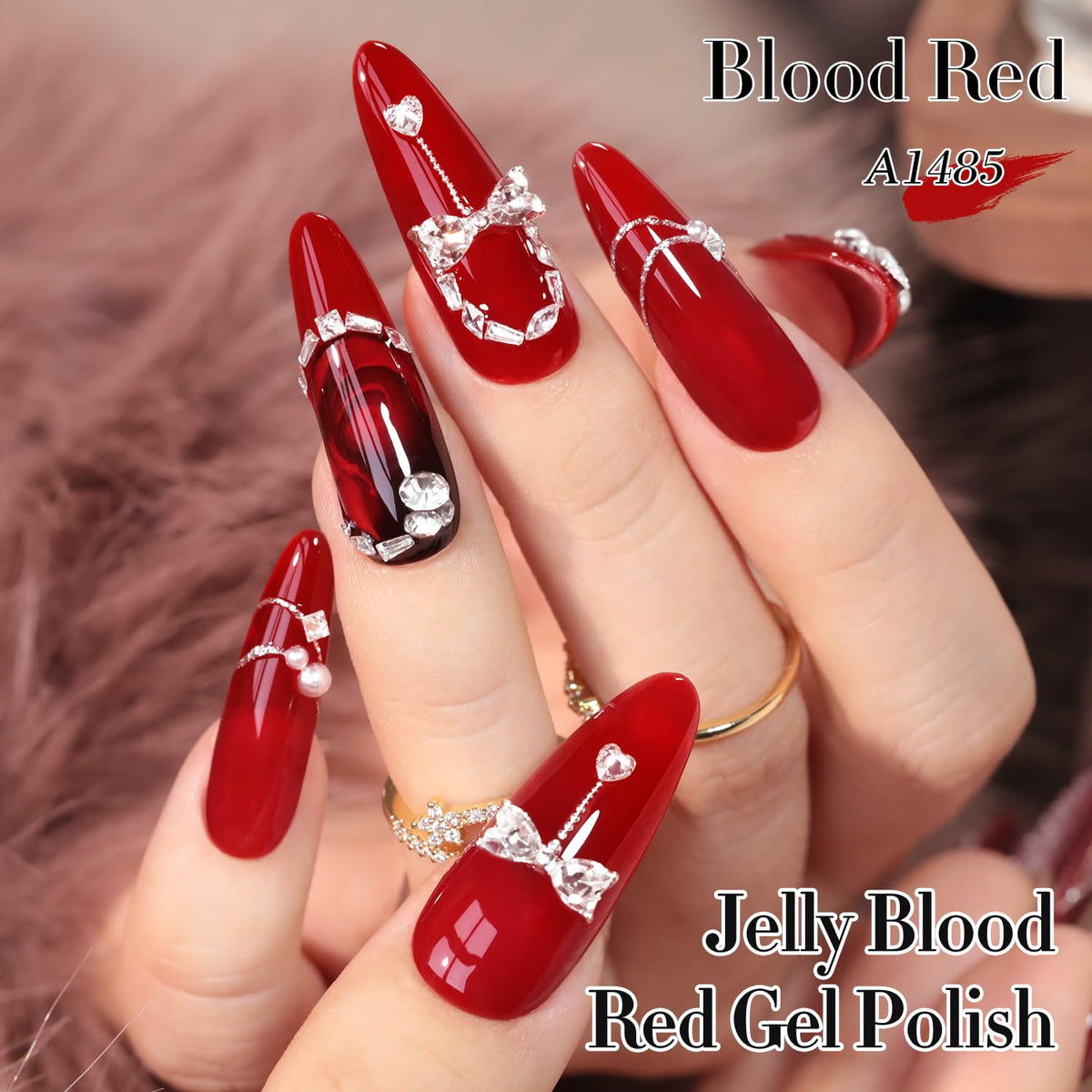 Double Rhythm Burgundy Red Gel Polish bottle with cap