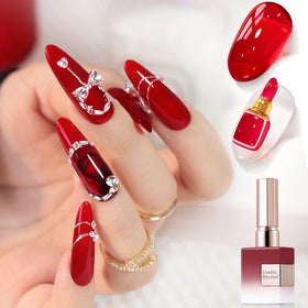 Double Rhythm Burgundy Red Gel Polish front view