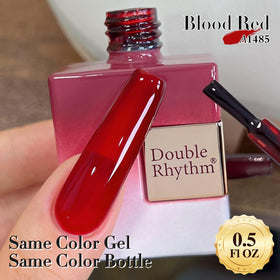 Double Rhythm Burgundy Red Gel Polish texture close-up