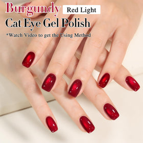 Double Rhythm Cat Eye Gel Nail Polish 15ml applied on nails