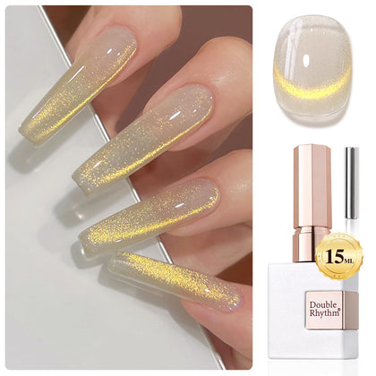 Double Rhythm Cat Eye Gel Nail Polish 15ml bottle front view