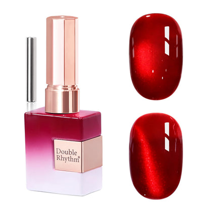 Double Rhythm Cat Eye Gel Nail Polish 15ML Cherry Spark front view
