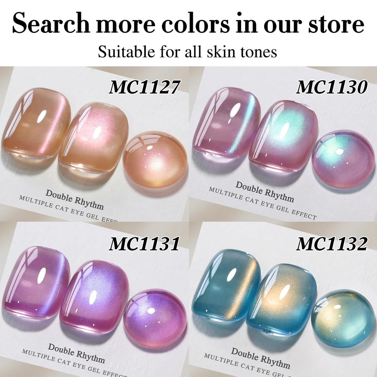 Double Rhythm Cat Eye Gel Nail Polish 15ML Golden Violet packaging