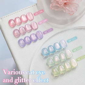 Double Rhythm Cat Eye Gel Nail Polish 15ml Light Green packaging details