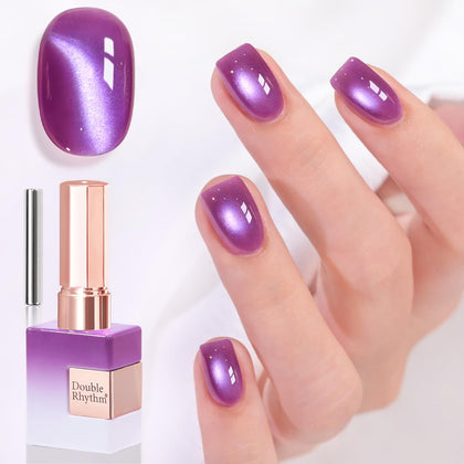 Double Rhythm Cat Eye Gel Nail Polish 15ML Lilac Purple bottle front view