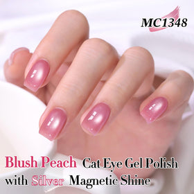 Double Rhythm Cat Eye Gel Nail Polish 15ML Peach Pink bottle with cap