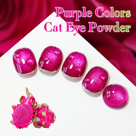 Double Rhythm Cat Eye Gel Nail Polish 15ML Pitaya Purple bottle with holographic shimmer