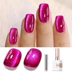 Double Rhythm Cat Eye Gel Nail Polish 15ML Pitaya Purple front view