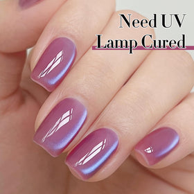 Double Rhythm Cat Eye Gel Nail Polish 15ML Rose Violet applied on nails