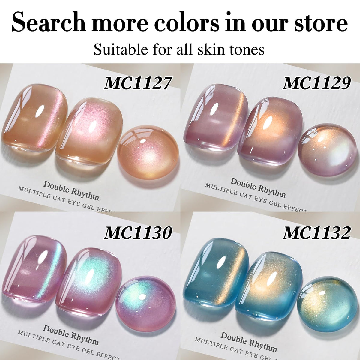 Double Rhythm Cat Eye Gel Nail Polish 15ML Rose Violet in use during application