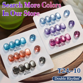 Double Rhythm Cat Eye Gel Nail Polish 15ml Sky Blue in packaging