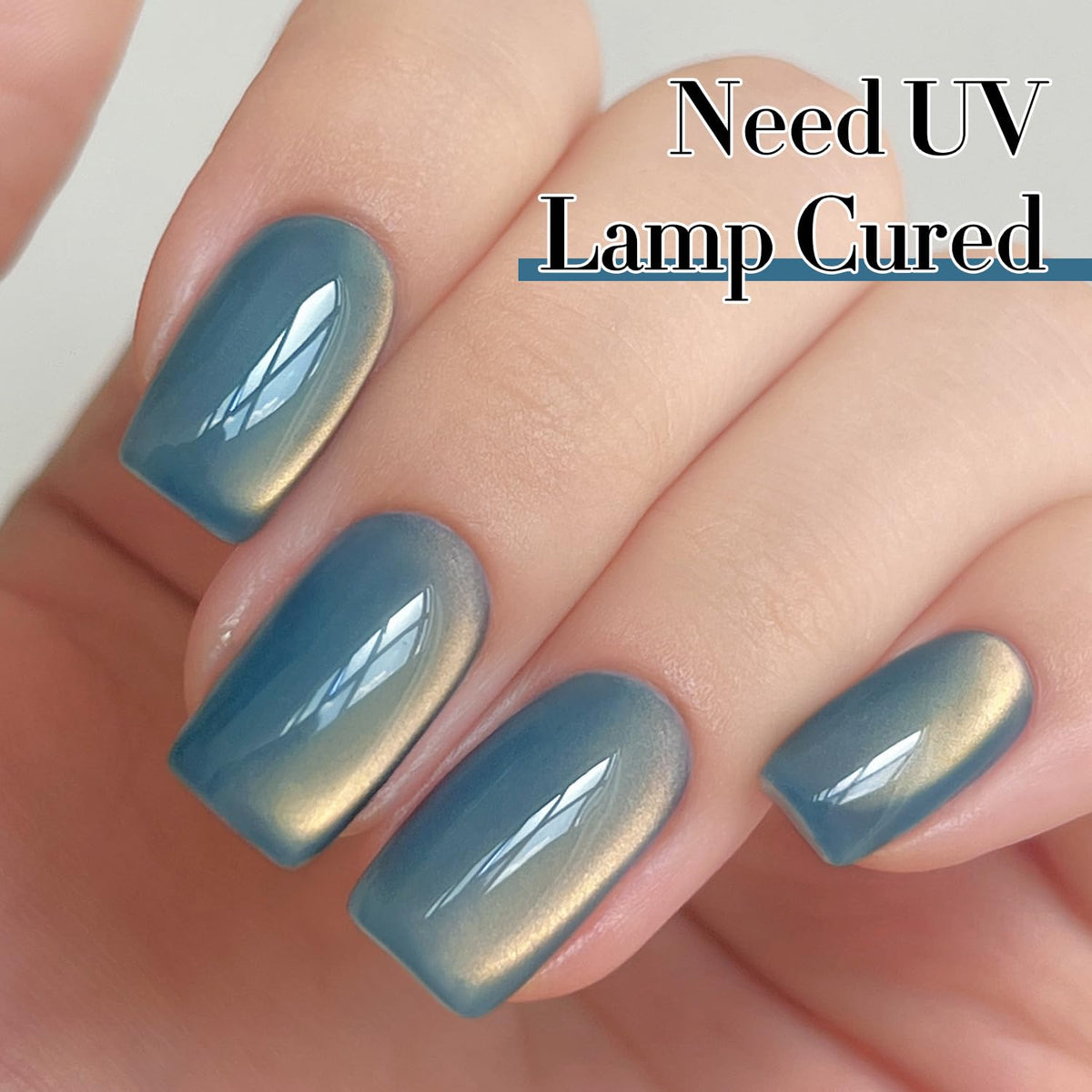 Double Rhythm Cat Eye Gel Nail Polish 15ml Sky Teal in packaging