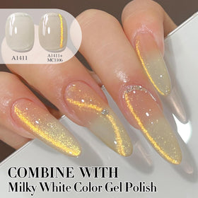 Double Rhythm Cat Eye Gel Nail Polish 15ml with LED lamp