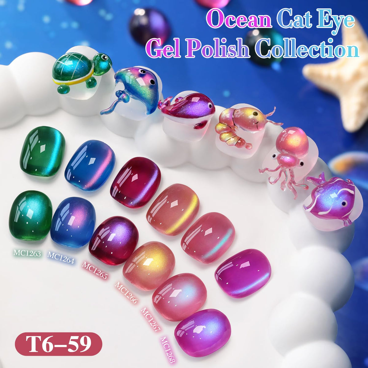 Double Rhythm Cat Eye Gel Nail Polish 15ml with various base colours