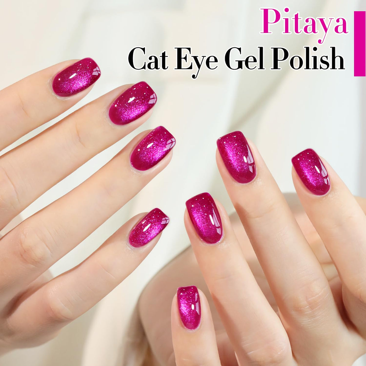 Double Rhythm Cat Eye Gel Nail Polish application on nails
