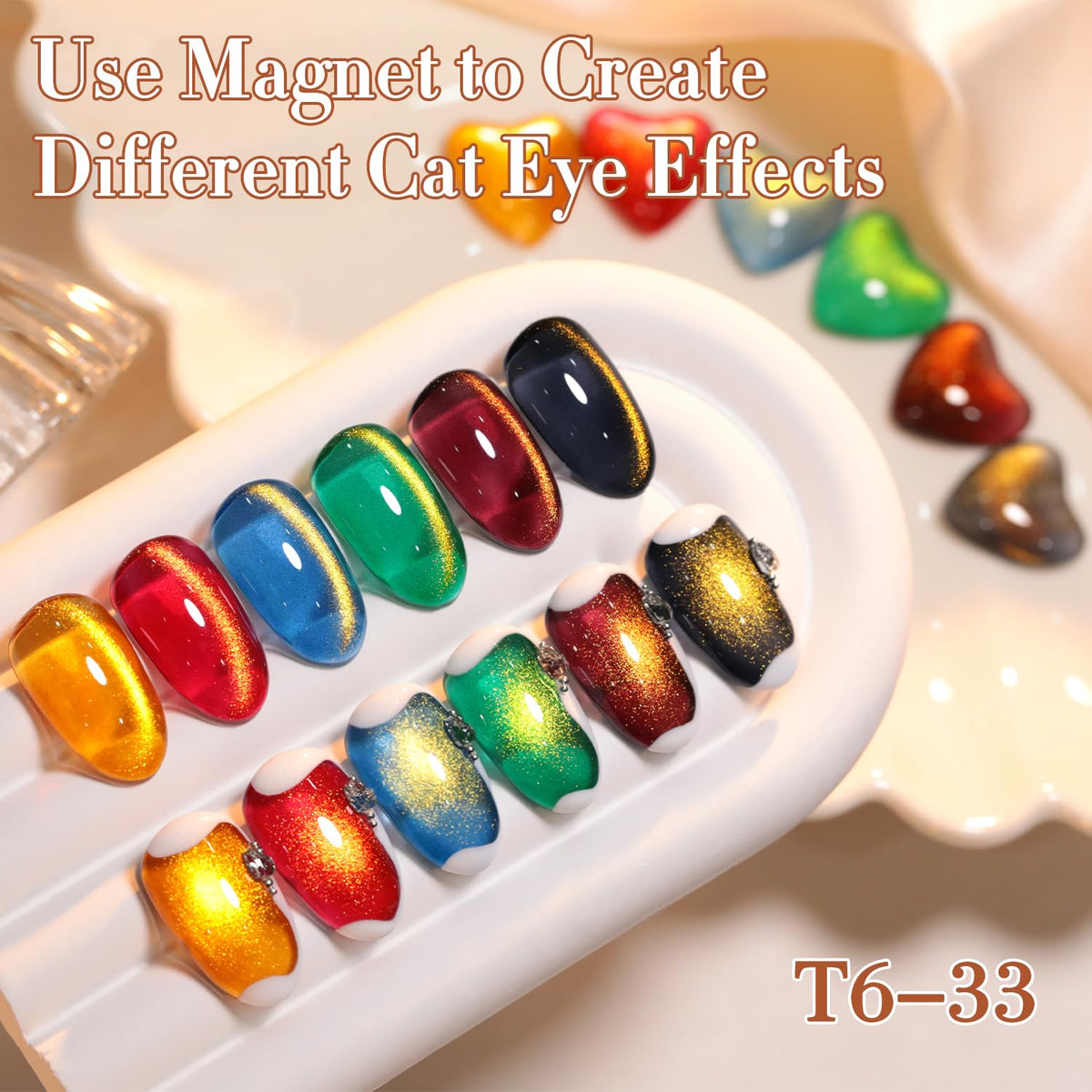 Double Rhythm Cat Eye Gel Nail Polish bottles with colour swatches