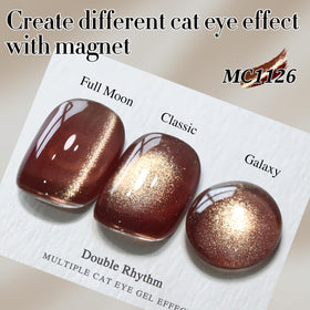 Double Rhythm Cat Eye Gel Nail Polish displayed on a table