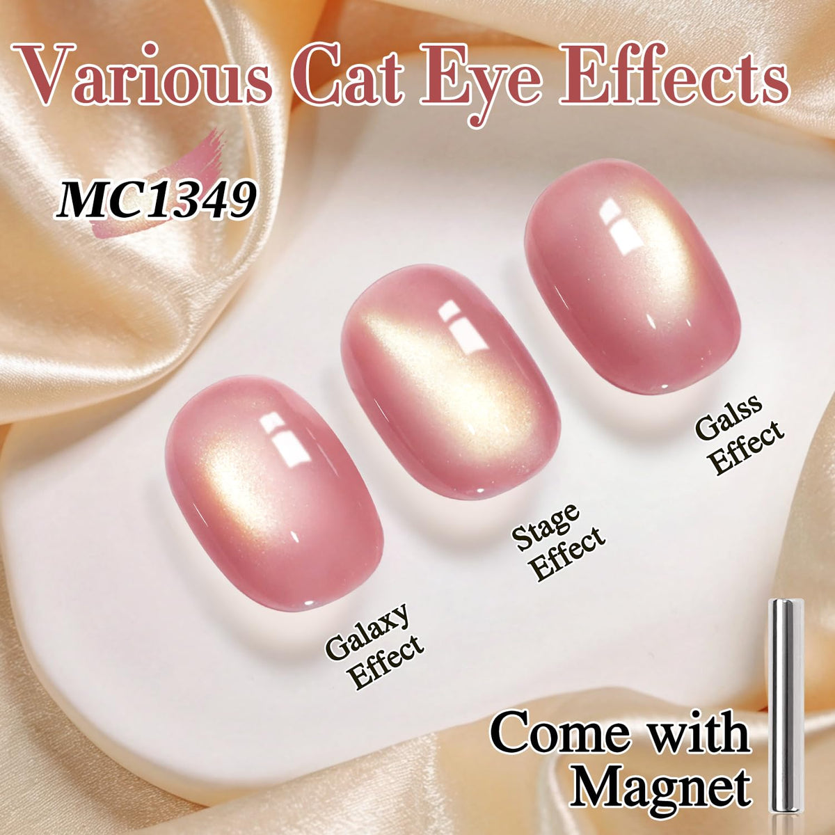 Double Rhythm Cat Eye Gel Nail Polish with applicator brush