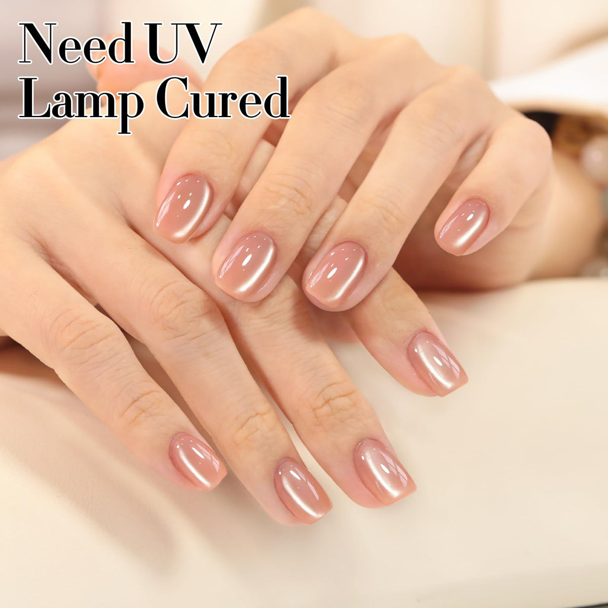 Double Rhythm Cat Eye Gel Nail Polish with holographic effect
