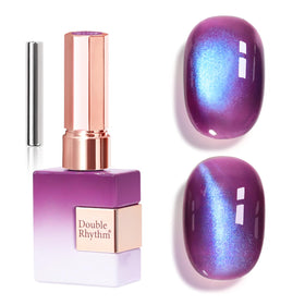 Double Rhythm Cat Eye Gel Polish 15ml Amethyst Purple front view