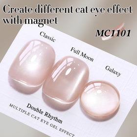 Double Rhythm Cat Eye Gel Polish 15ml applied on nails