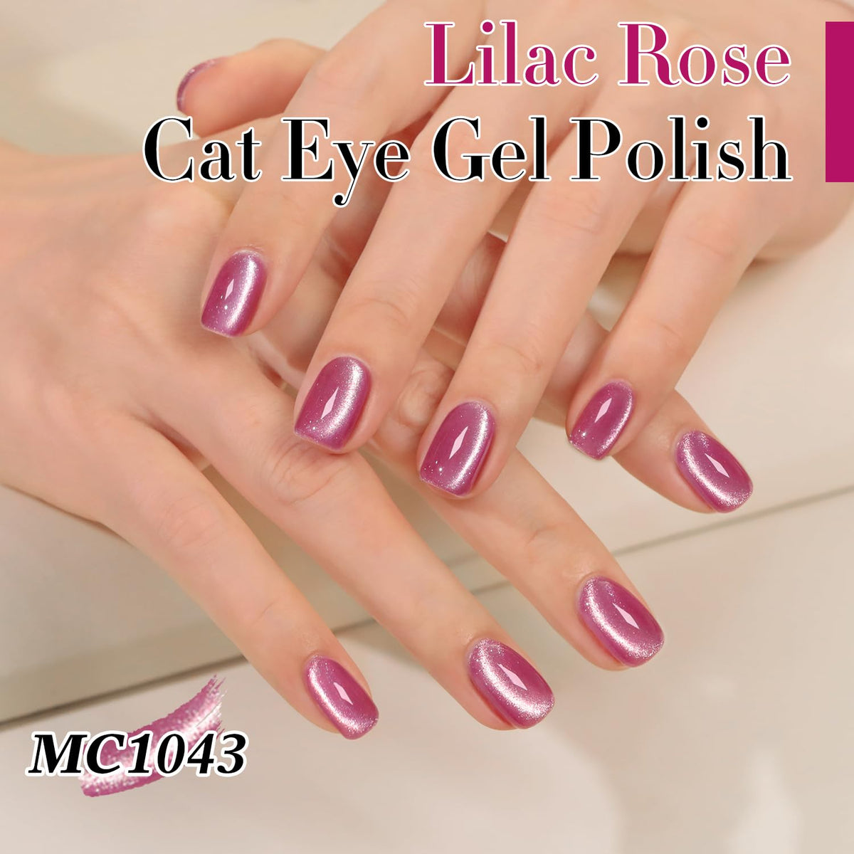 Double Rhythm Cat Eye Gel Polish 15ml applied on nails