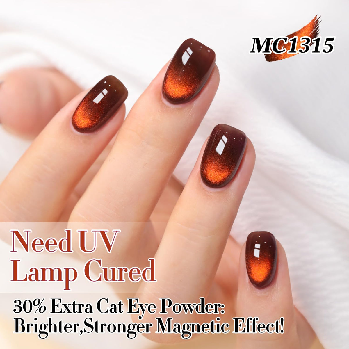 Double Rhythm Cat Eye Gel Polish 15ML applied on nails