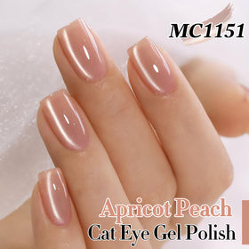 Double Rhythm Cat Eye Gel Polish 15ml Apricot Peach bottle side view