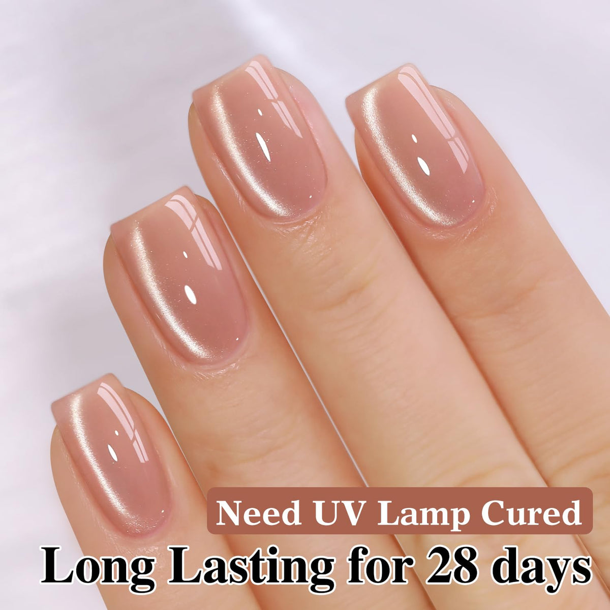 Double Rhythm Cat Eye Gel Polish 15ml Apricot Peach in nail art kit
