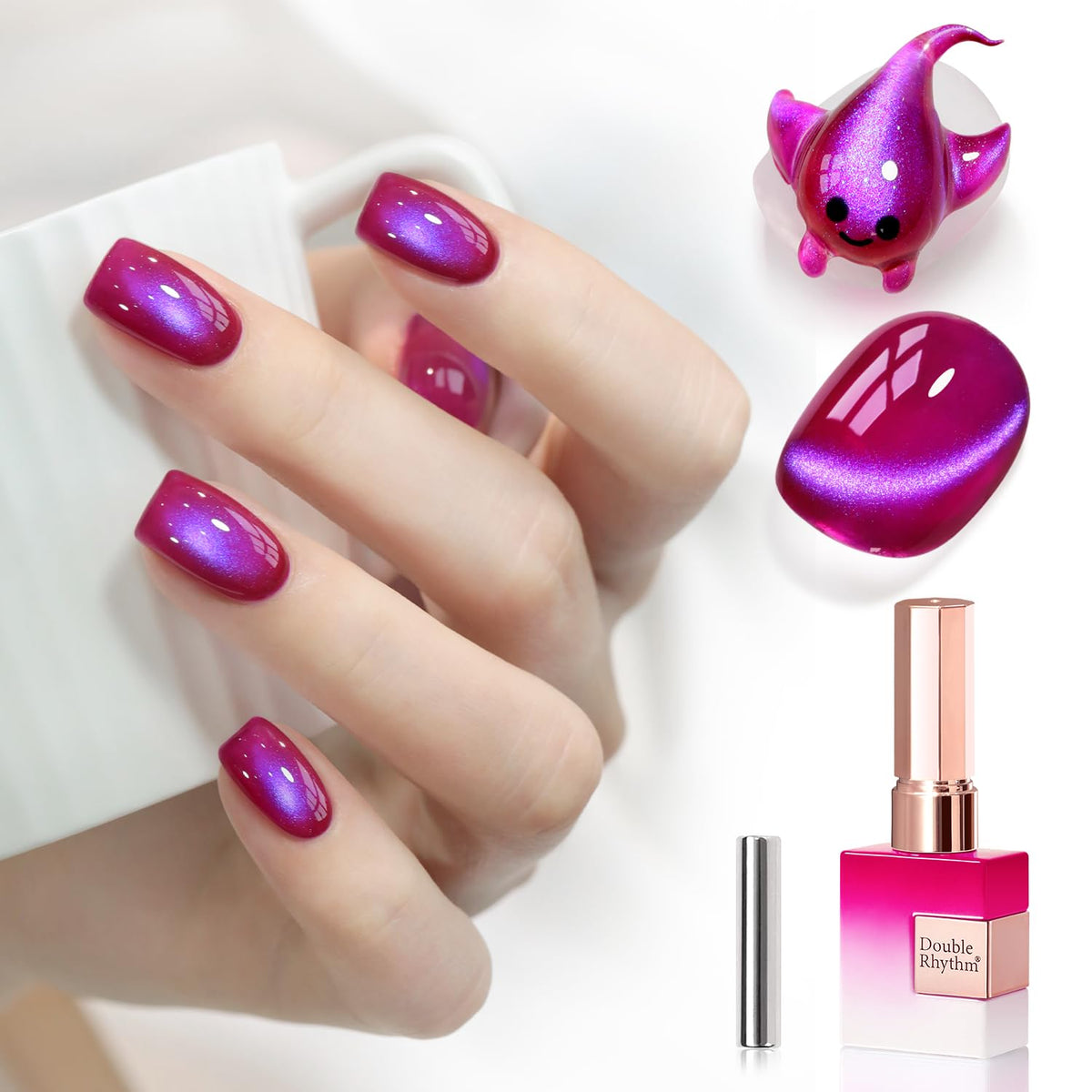 Double Rhythm Cat Eye Gel Polish 15ml bottle front view