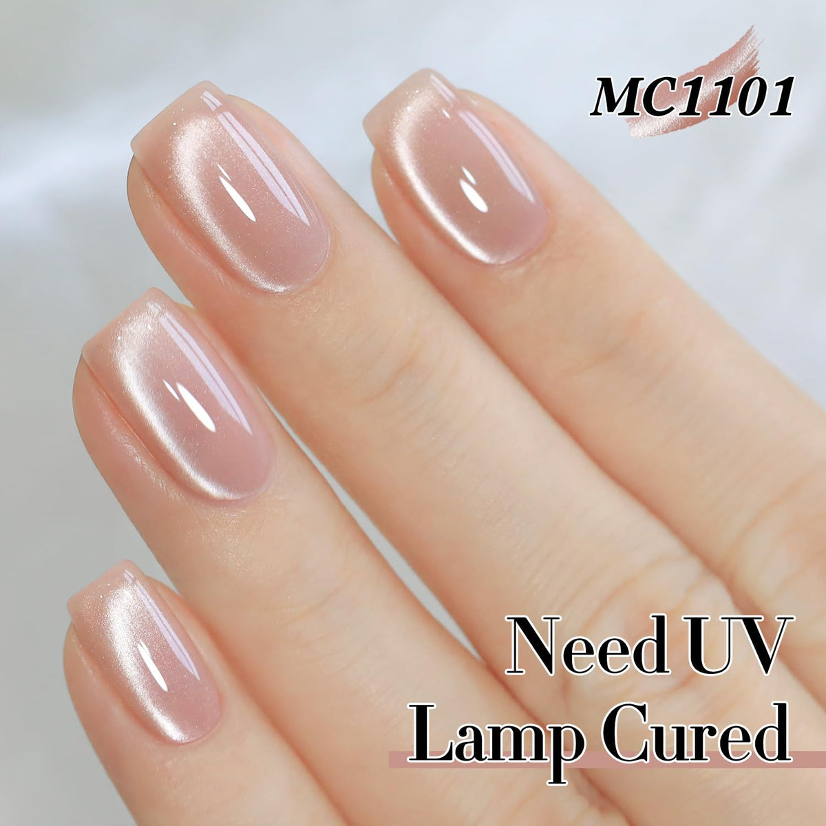 Double Rhythm Cat Eye Gel Polish 15ml bottle with holographic glitter