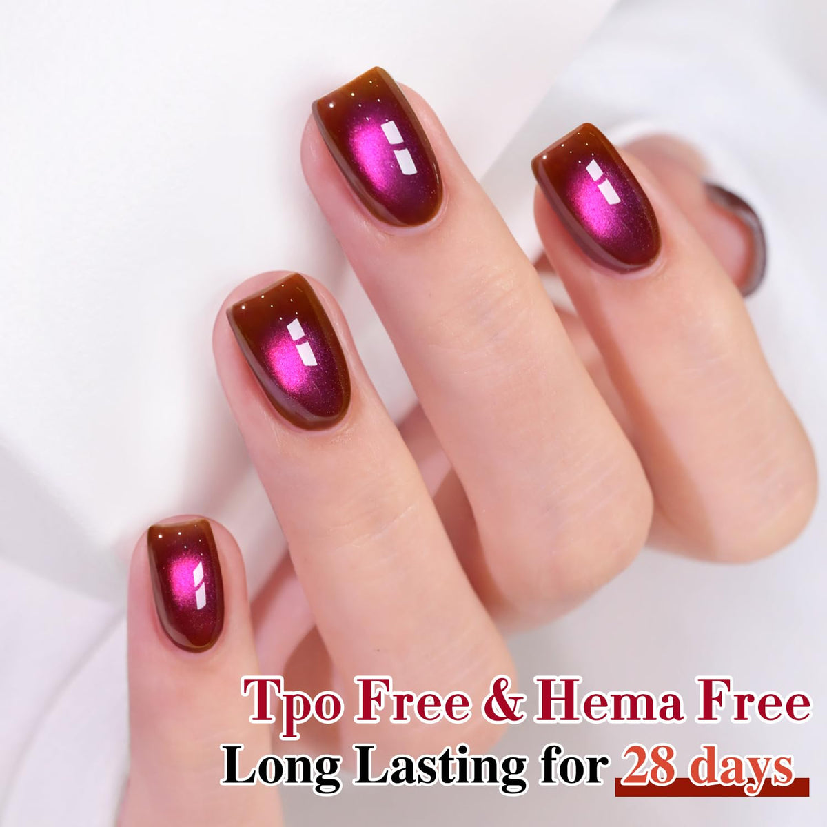Double Rhythm Cat Eye Gel Polish 15ml Cherry Burgundy packaging