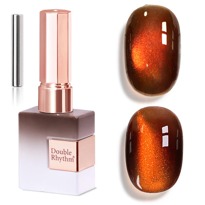 Double Rhythm Cat Eye Gel Polish 15ML Chocolate Amber front view