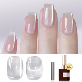 Double Rhythm Cat Eye Gel Polish 15ml clear silver front view